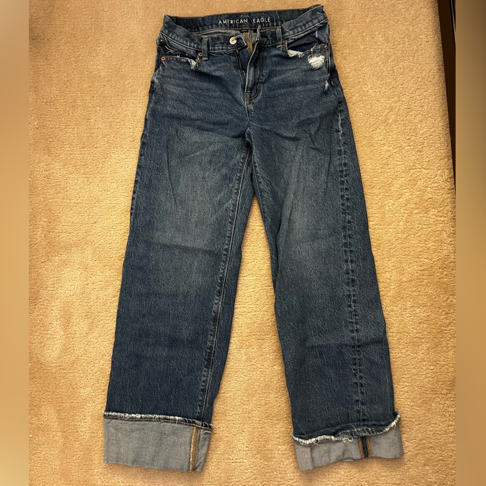 American Eagle cuffed bottom jeans